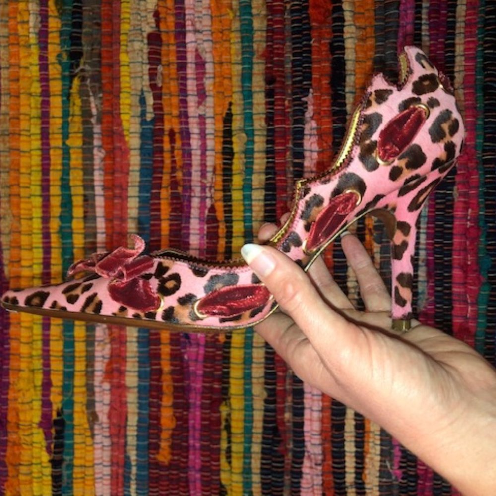 Claudina Pink Leopard Stiletto Heels